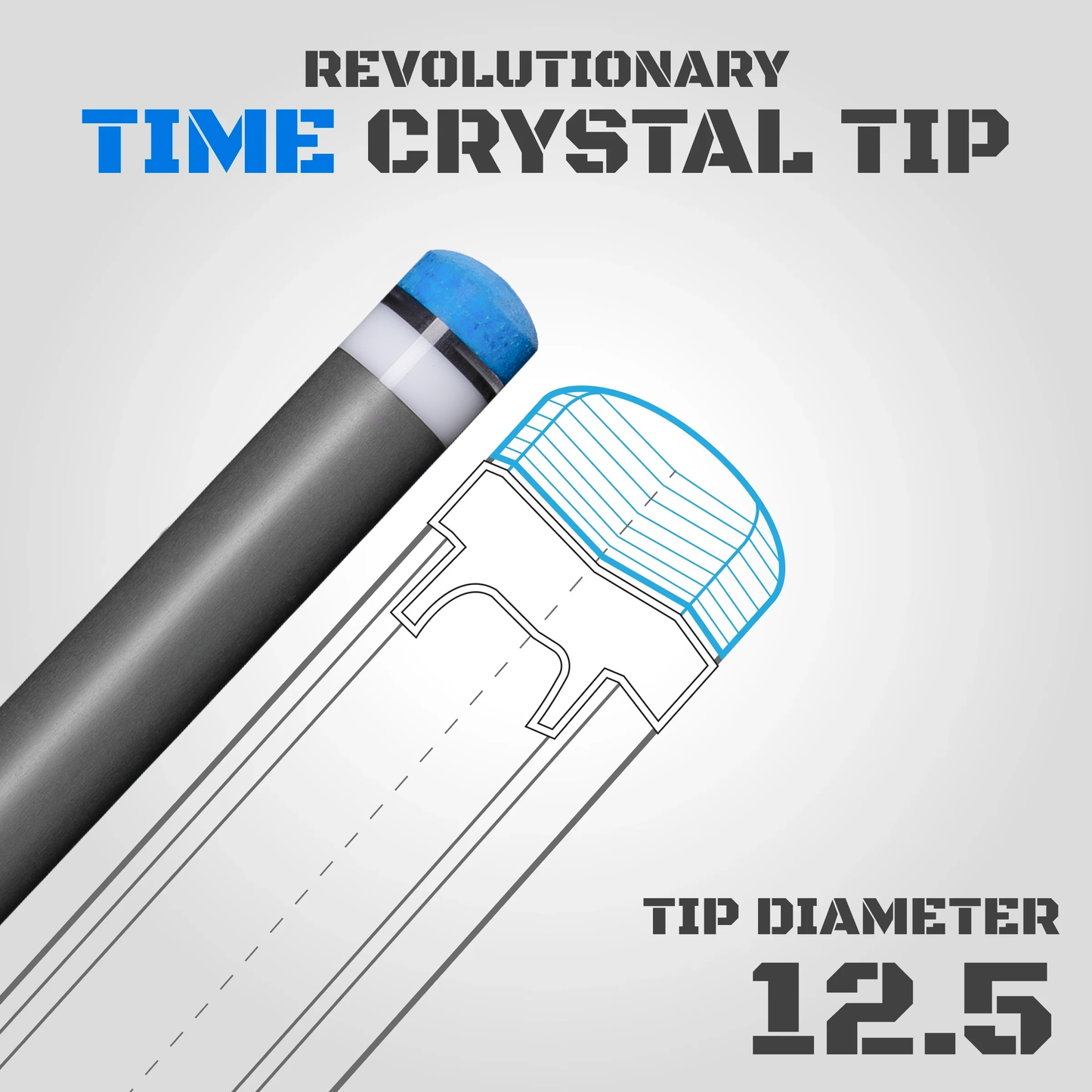 LUMINAX POOL CUE - OCEAN BLUE