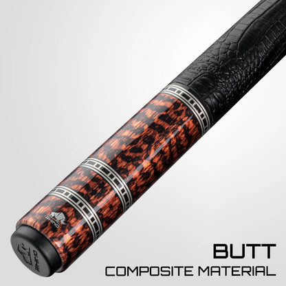 Rhino RETRÔ Pool Cue - Snake - Crocodile Embossed Microfiber Leather Wrap
