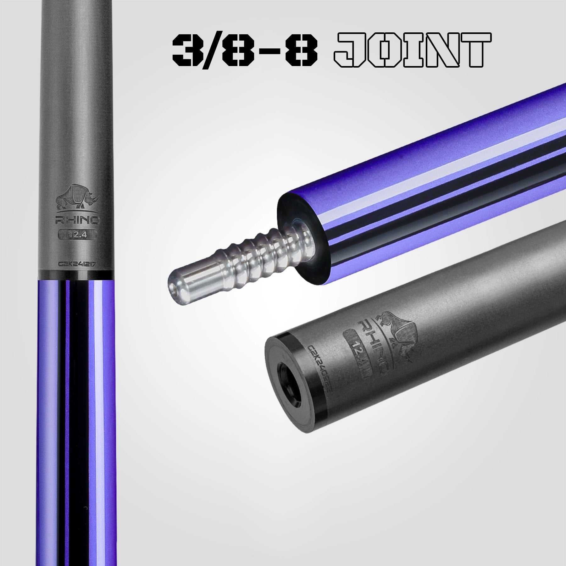 Nebula 2 Pool Cue - Amethyst Purple - Wrapless