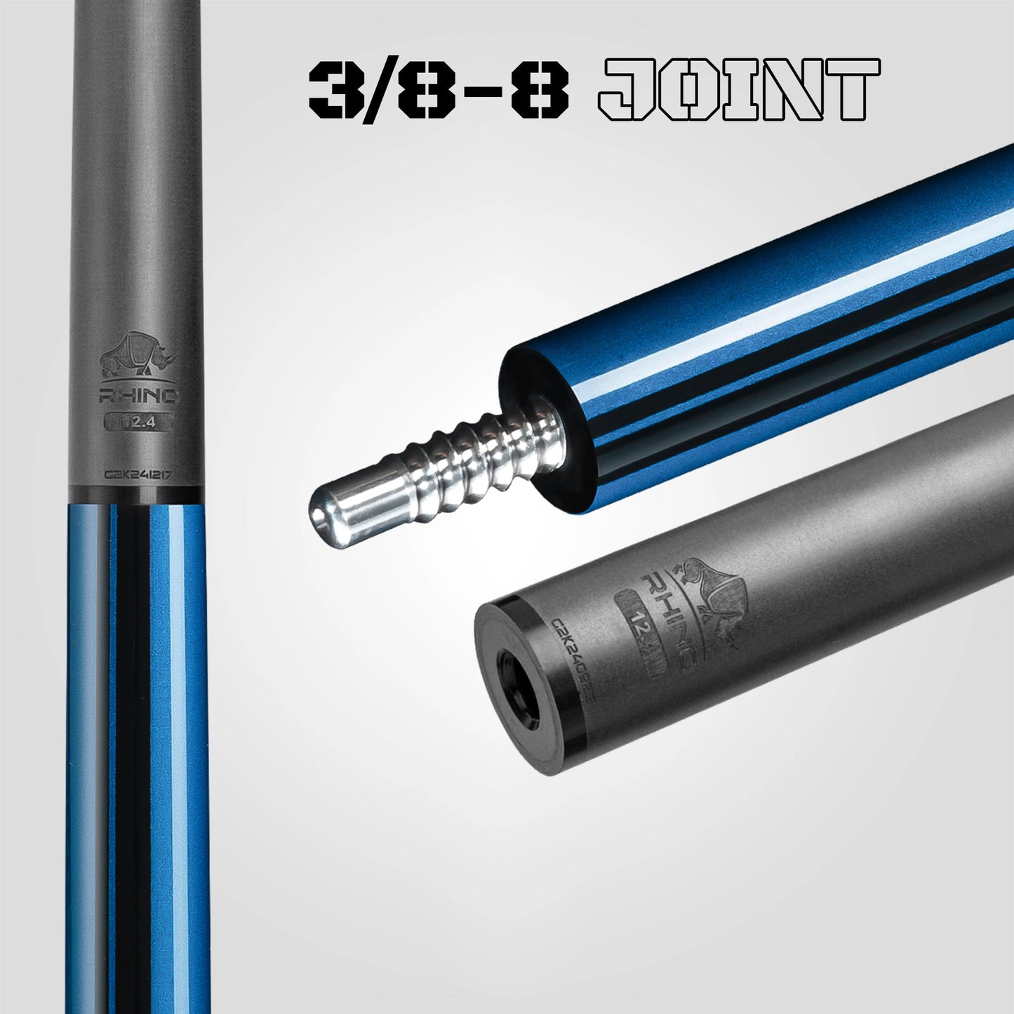 Nebula 2 Pool Cue - Sky Blue - Wrapless