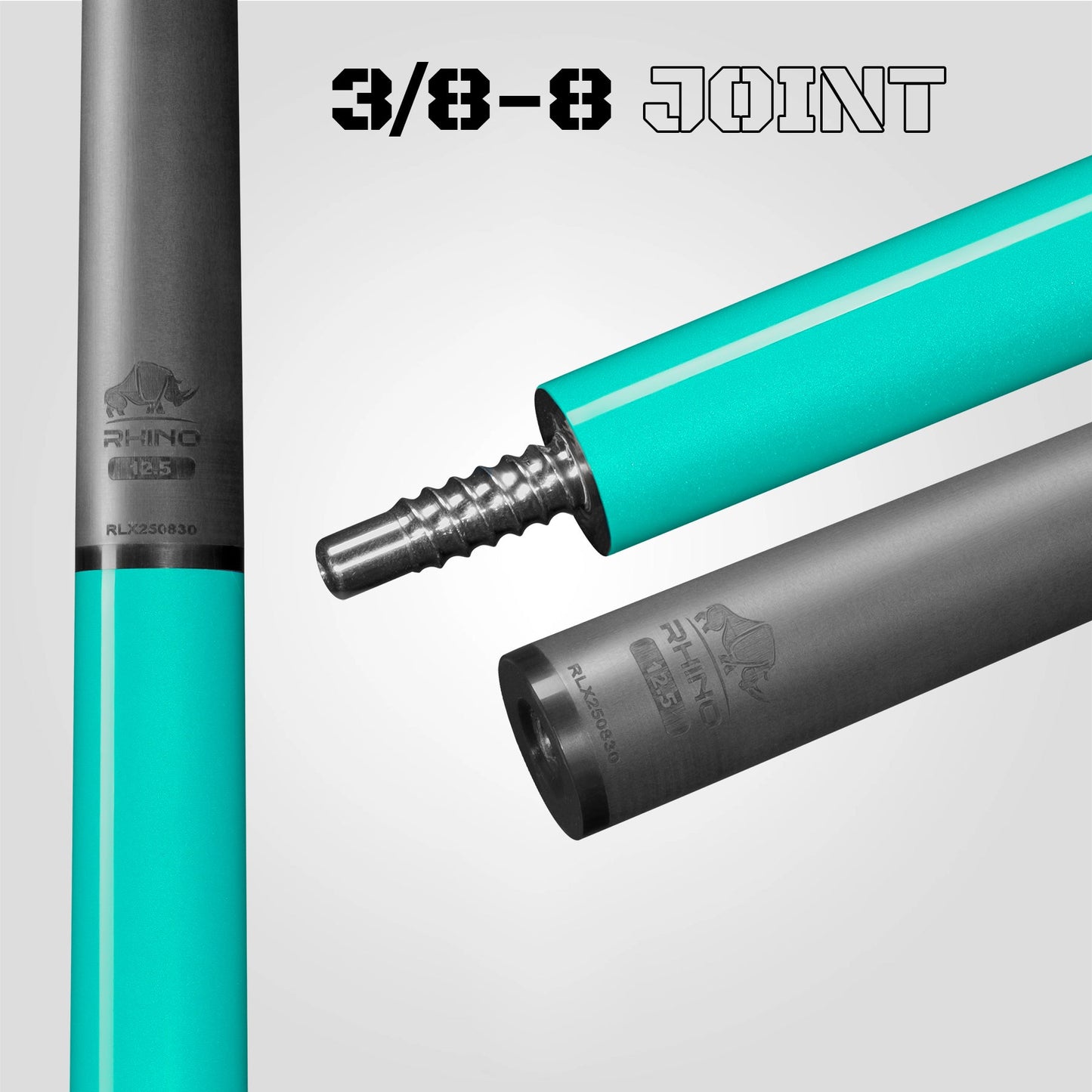 LUMINAX POOL CUE - TROPICAL TURQUOISE - SPORT WRAP