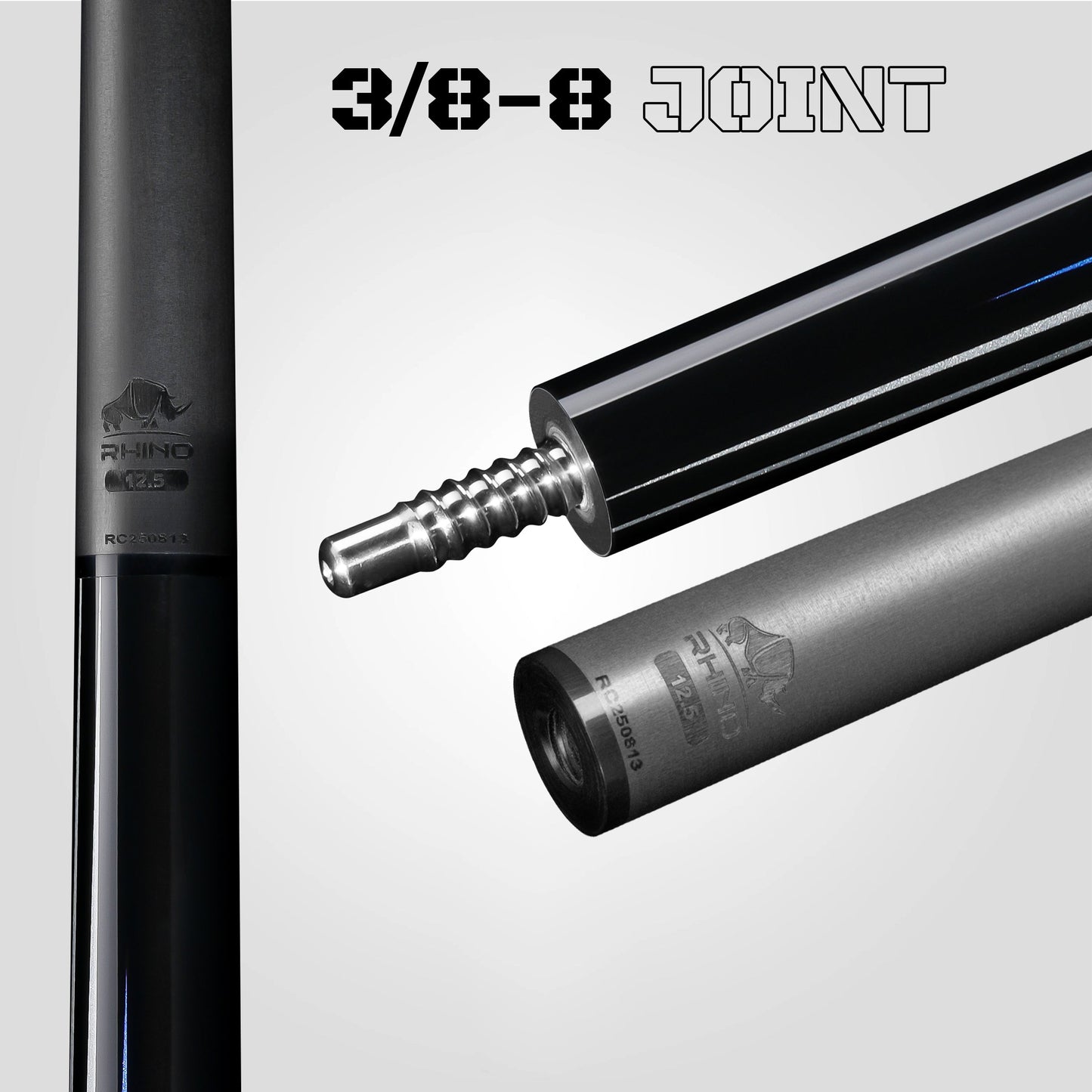 RHINO RACING POOL CUE - VELOCITY BLUE - SPORT WRAP