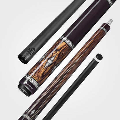 RHINO MUST POOL CUE - MU2 BOCOTE EBONY DIAMOND