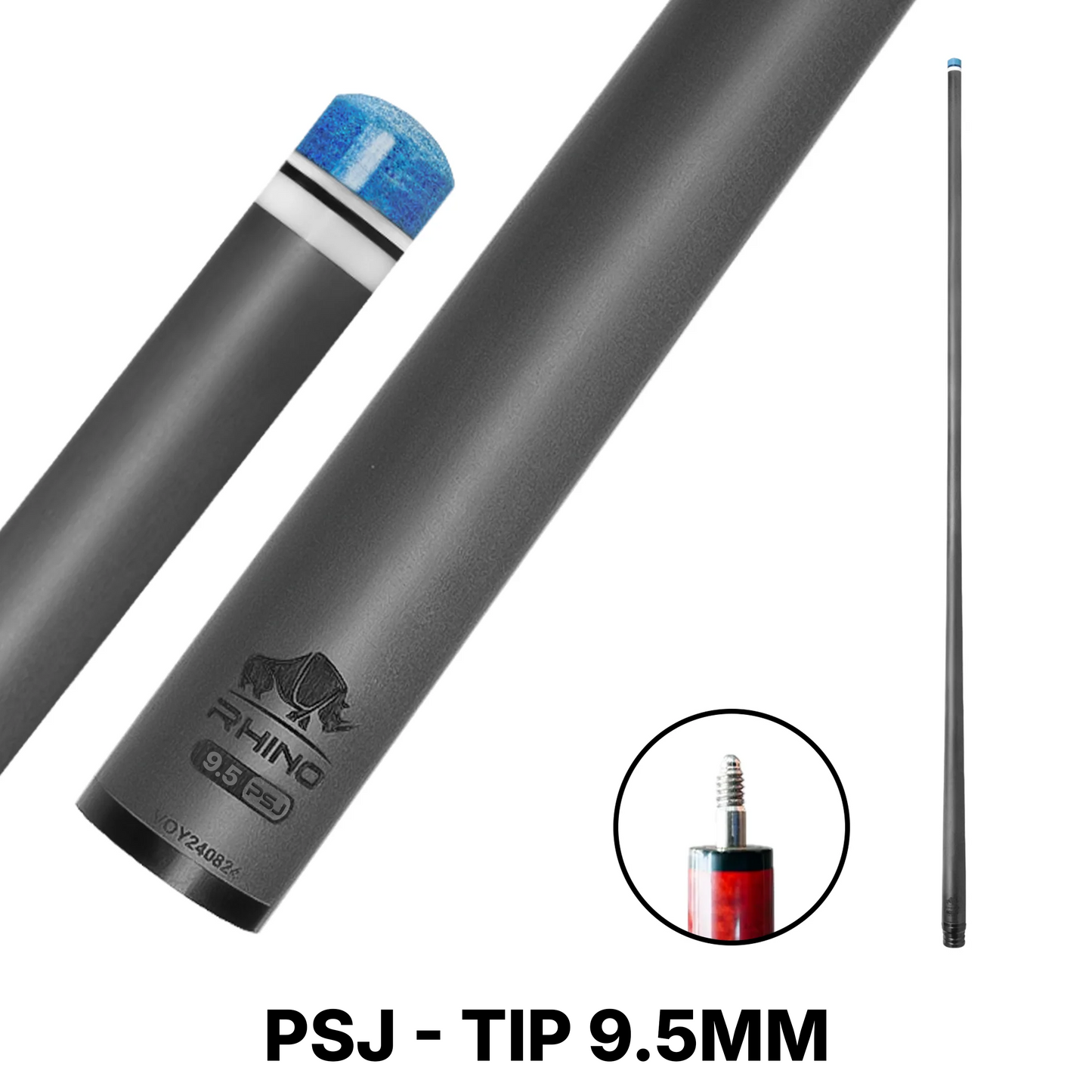 Rhino - 30" / Speed Joint (PSJ) Carbon Pool Cue Single Shaft