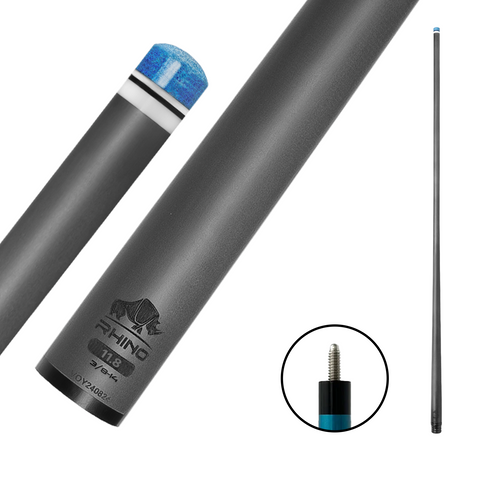 Rhino - 30" / 3/8-14 Carbon Pool Cue Single Shaft