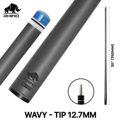 Rhino - 30" / Wavy Carbon Pool Cue Single Shaft
