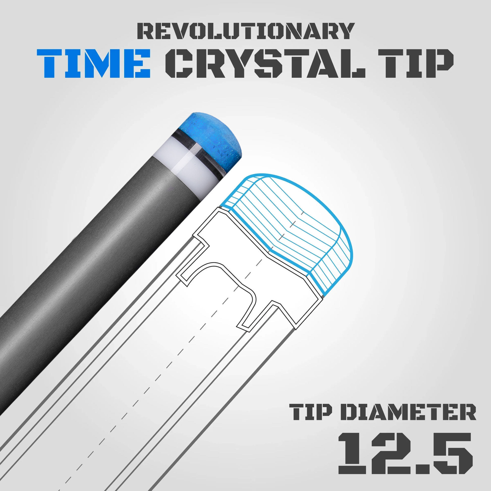 LUMINAX POOL CUE - JET BLACK