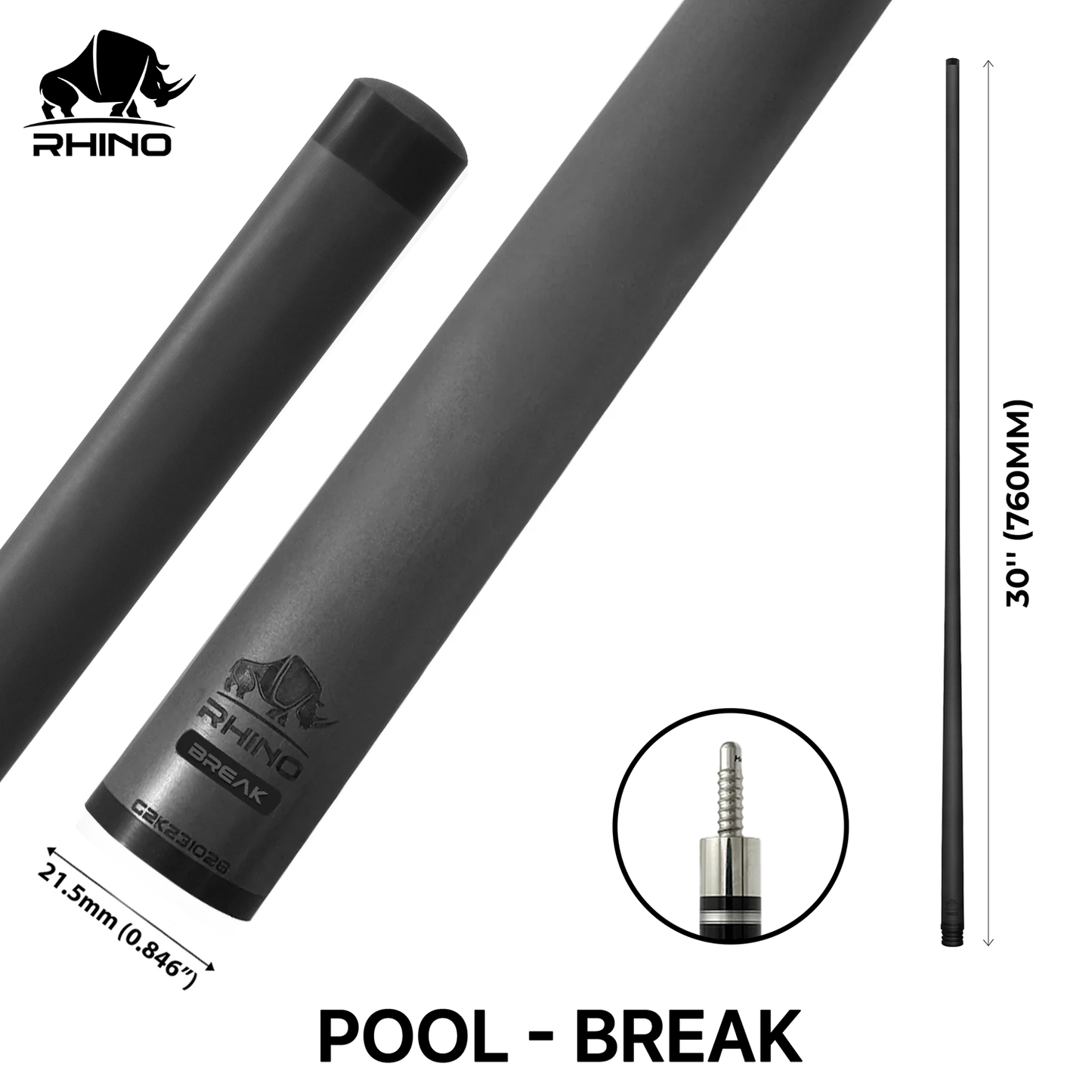Rhino - 30" / Carbon Fiber Break Shaft